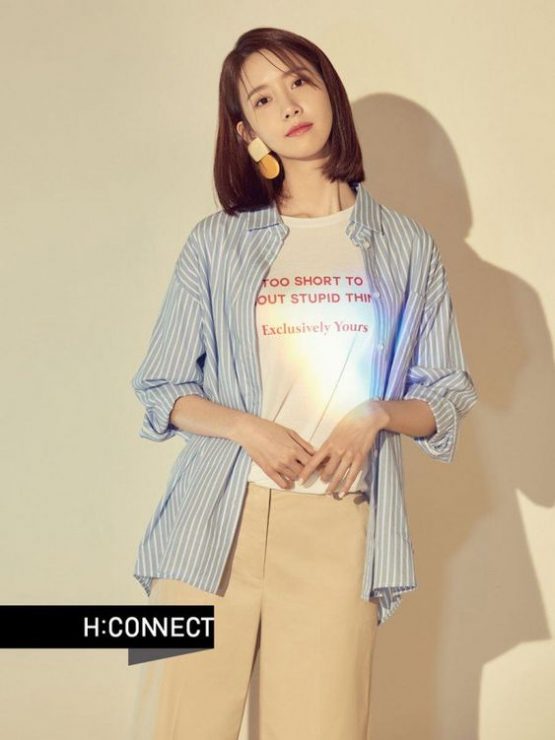 藍白穿搭　優雅 